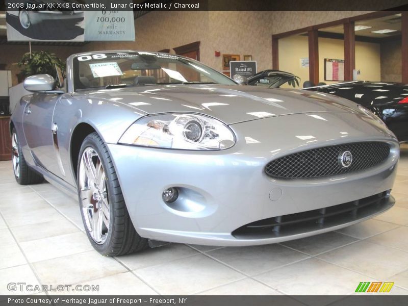 Lunar Grey Metallic / Charcoal 2008 Jaguar XK XK8 Convertible