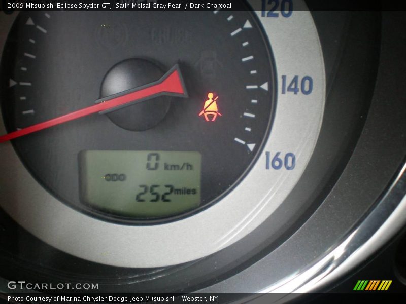 Satin Meisai Gray Pearl / Dark Charcoal 2009 Mitsubishi Eclipse Spyder GT