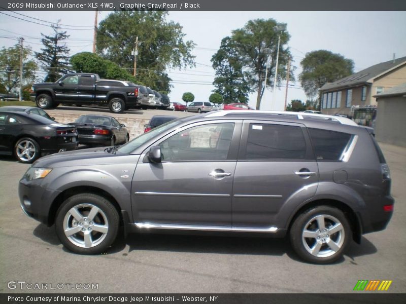 Graphite Gray Pearl / Black 2009 Mitsubishi Outlander XLS 4WD