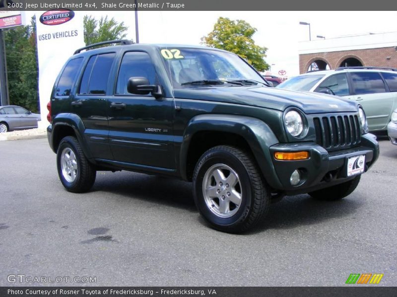Shale Green Metallic / Taupe 2002 Jeep Liberty Limited 4x4