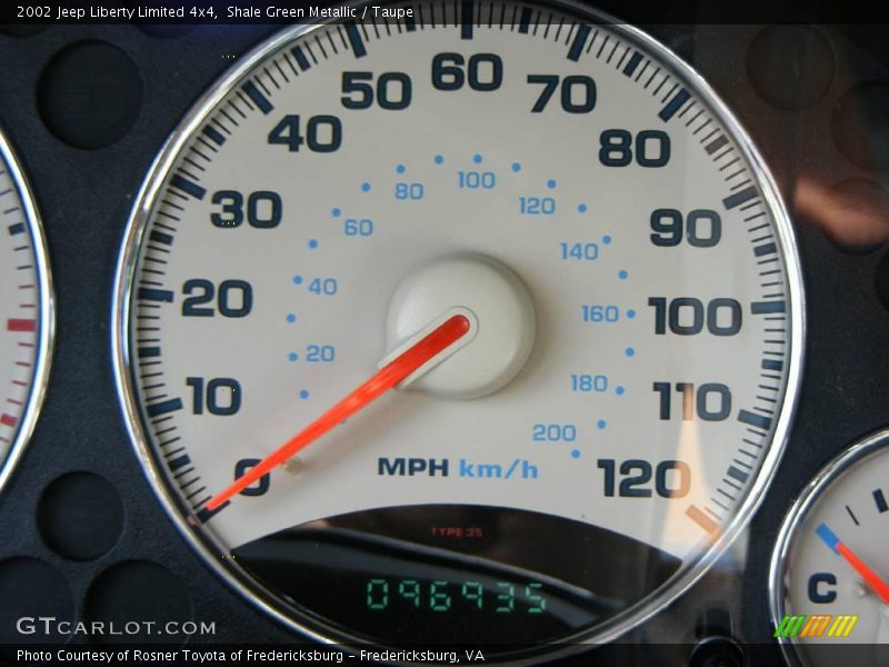 Shale Green Metallic / Taupe 2002 Jeep Liberty Limited 4x4