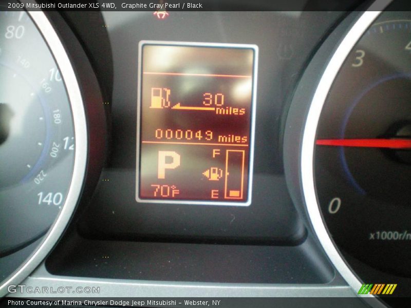 Graphite Gray Pearl / Black 2009 Mitsubishi Outlander XLS 4WD