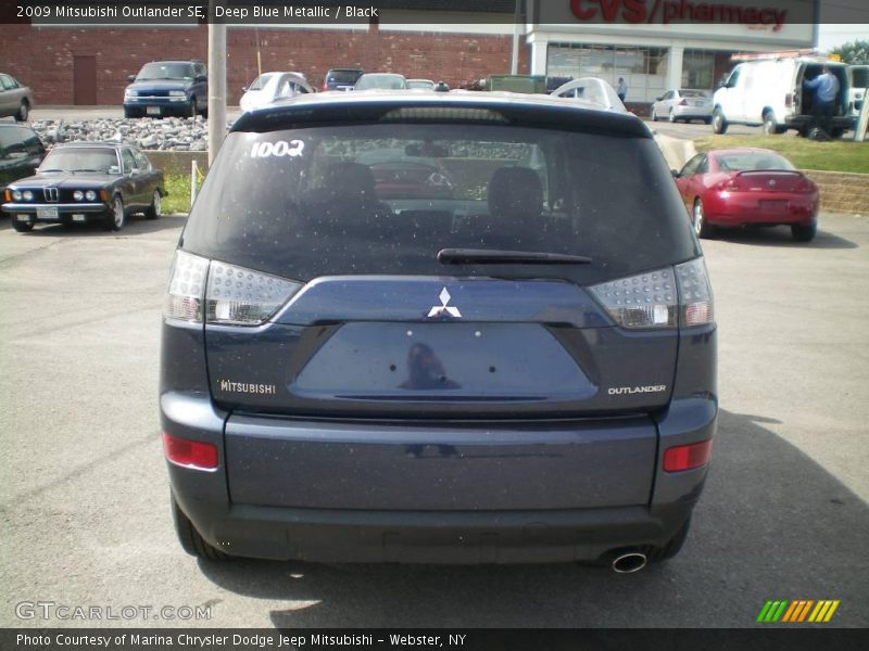 Deep Blue Metallic / Black 2009 Mitsubishi Outlander SE