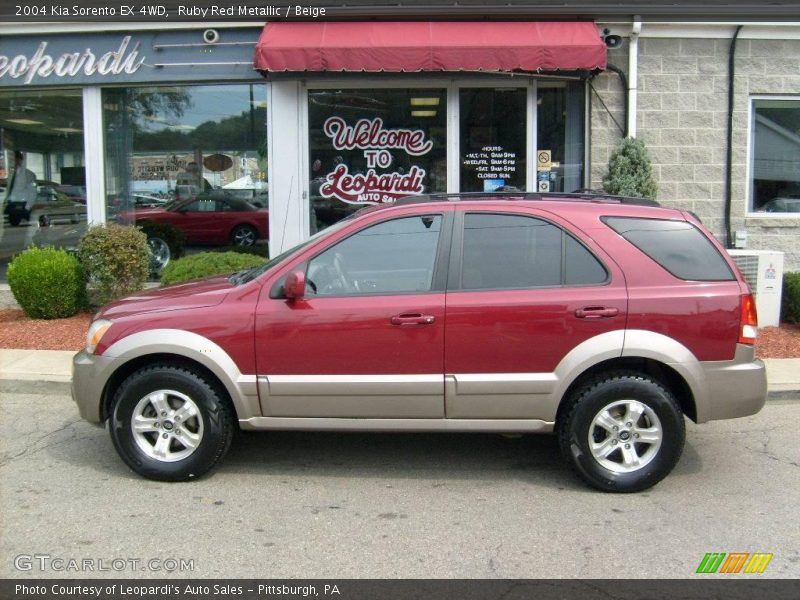 Ruby Red Metallic / Beige 2004 Kia Sorento EX 4WD