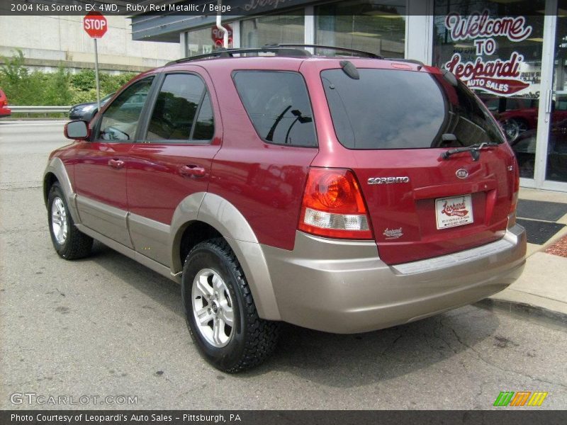 Ruby Red Metallic / Beige 2004 Kia Sorento EX 4WD