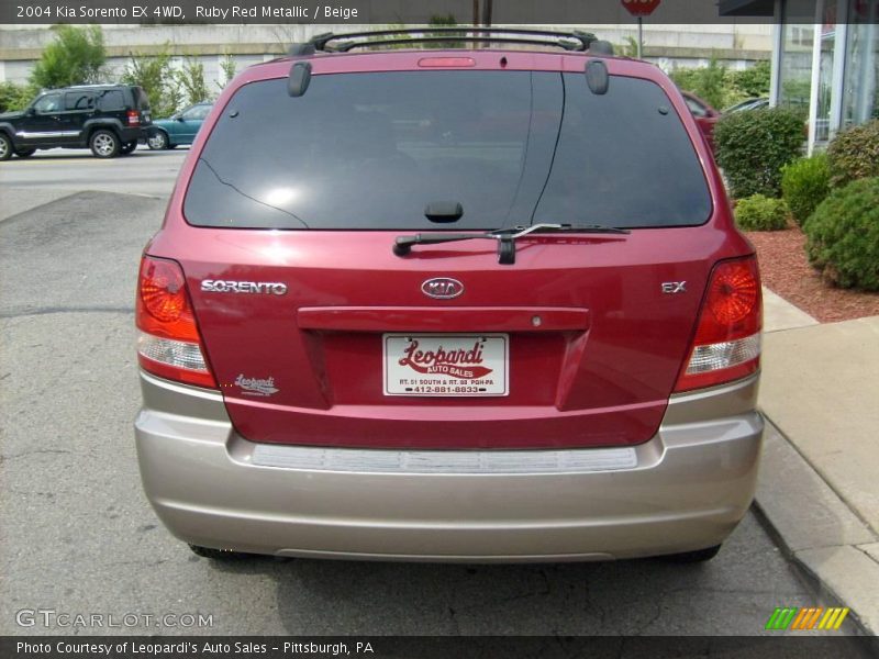 Ruby Red Metallic / Beige 2004 Kia Sorento EX 4WD