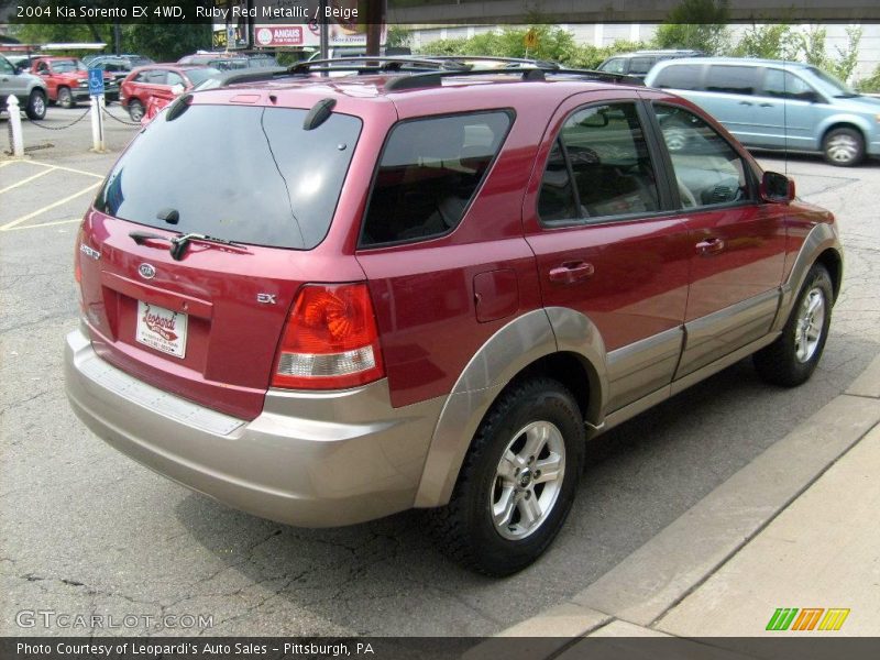 Ruby Red Metallic / Beige 2004 Kia Sorento EX 4WD