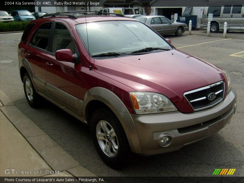 Ruby Red Metallic / Beige 2004 Kia Sorento EX 4WD