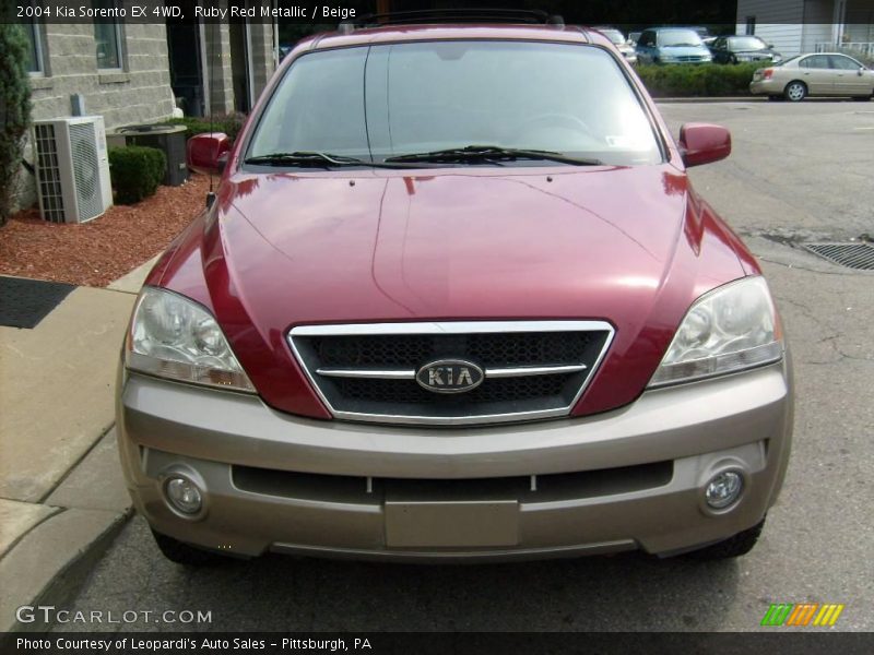 Ruby Red Metallic / Beige 2004 Kia Sorento EX 4WD