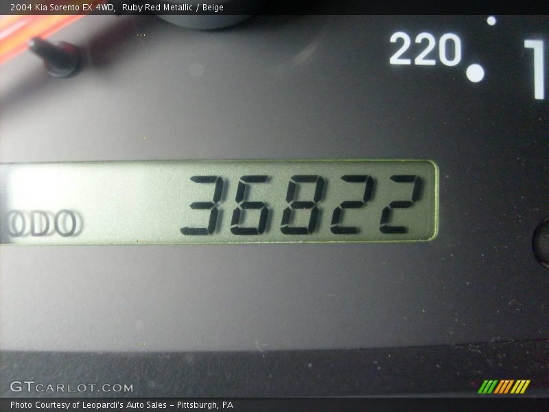 Ruby Red Metallic / Beige 2004 Kia Sorento EX 4WD