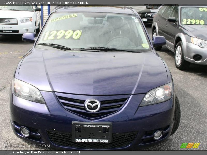 Strato Blue Mica / Black 2005 Mazda MAZDA3 s Sedan