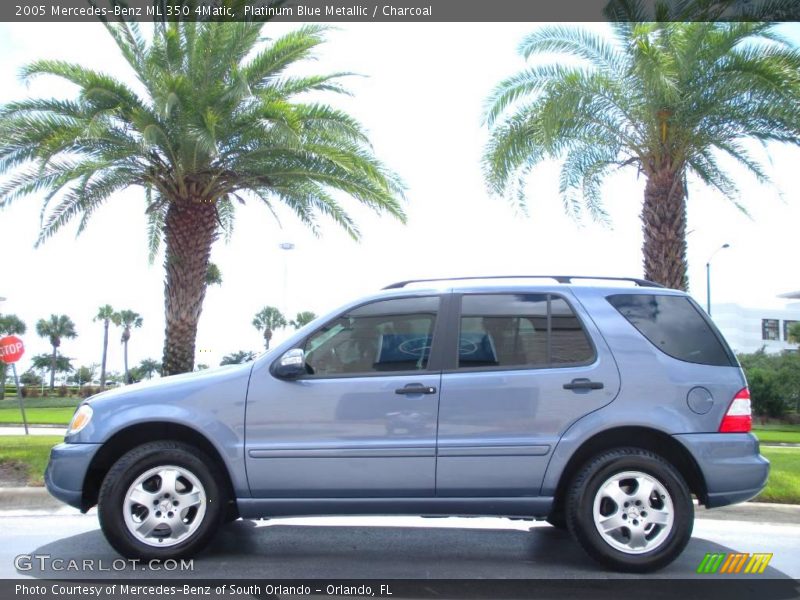 Platinum Blue Metallic / Charcoal 2005 Mercedes-Benz ML 350 4Matic