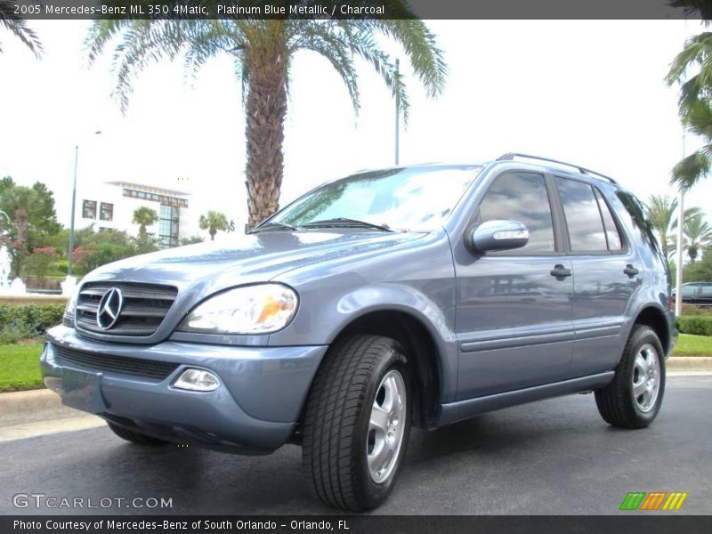Platinum Blue Metallic / Charcoal 2005 Mercedes-Benz ML 350 4Matic
