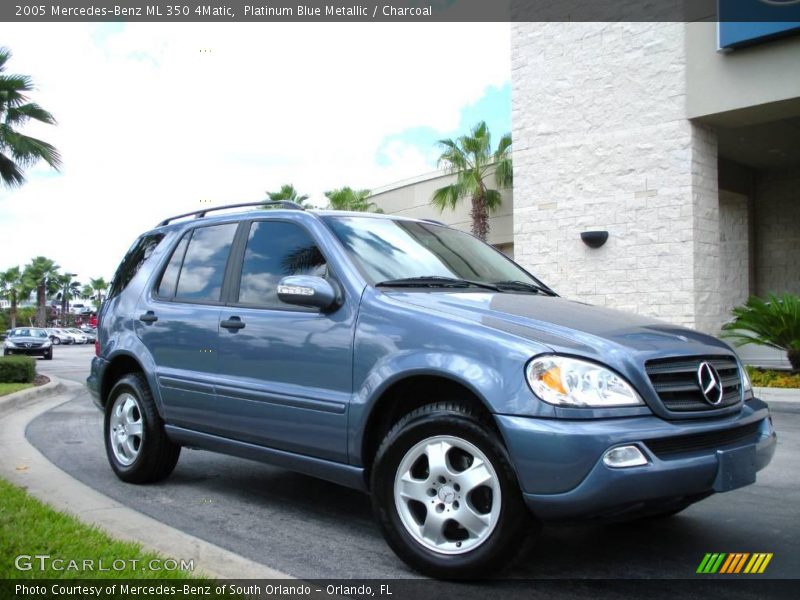 Platinum Blue Metallic / Charcoal 2005 Mercedes-Benz ML 350 4Matic