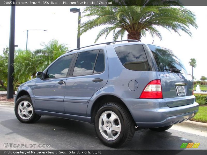 Platinum Blue Metallic / Charcoal 2005 Mercedes-Benz ML 350 4Matic