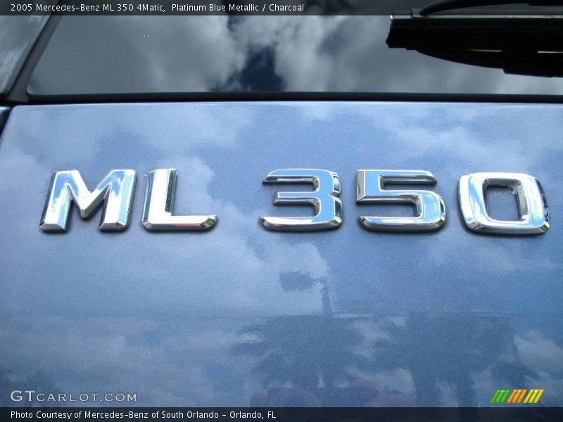 Platinum Blue Metallic / Charcoal 2005 Mercedes-Benz ML 350 4Matic
