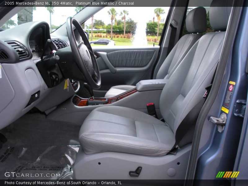 Platinum Blue Metallic / Charcoal 2005 Mercedes-Benz ML 350 4Matic