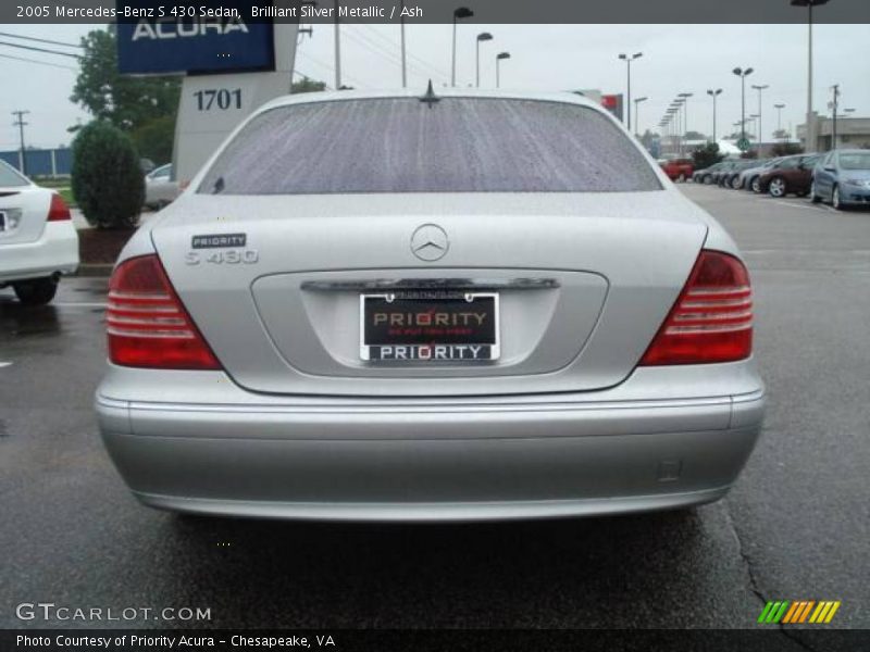 Brilliant Silver Metallic / Ash 2005 Mercedes-Benz S 430 Sedan