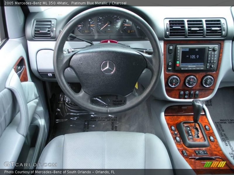 Platinum Blue Metallic / Charcoal 2005 Mercedes-Benz ML 350 4Matic