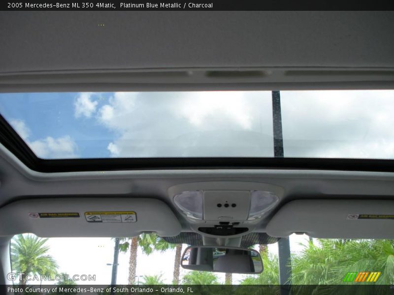 Platinum Blue Metallic / Charcoal 2005 Mercedes-Benz ML 350 4Matic