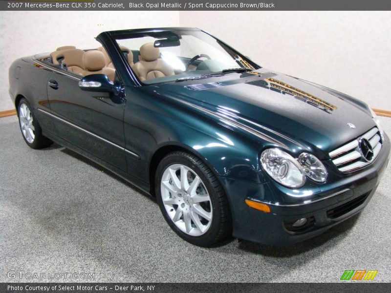 Black Opal Metallic / Sport Cappuccino Brown/Black 2007 Mercedes-Benz CLK 350 Cabriolet