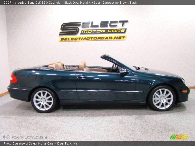 Black Opal Metallic / Sport Cappuccino Brown/Black 2007 Mercedes-Benz CLK 350 Cabriolet