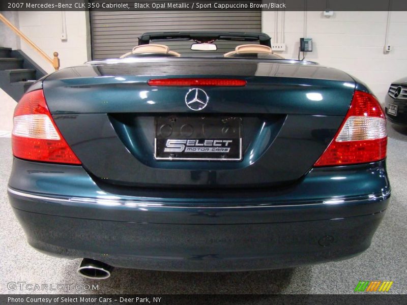 Black Opal Metallic / Sport Cappuccino Brown/Black 2007 Mercedes-Benz CLK 350 Cabriolet