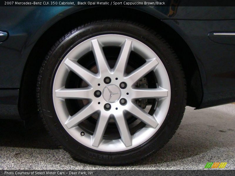 Black Opal Metallic / Sport Cappuccino Brown/Black 2007 Mercedes-Benz CLK 350 Cabriolet