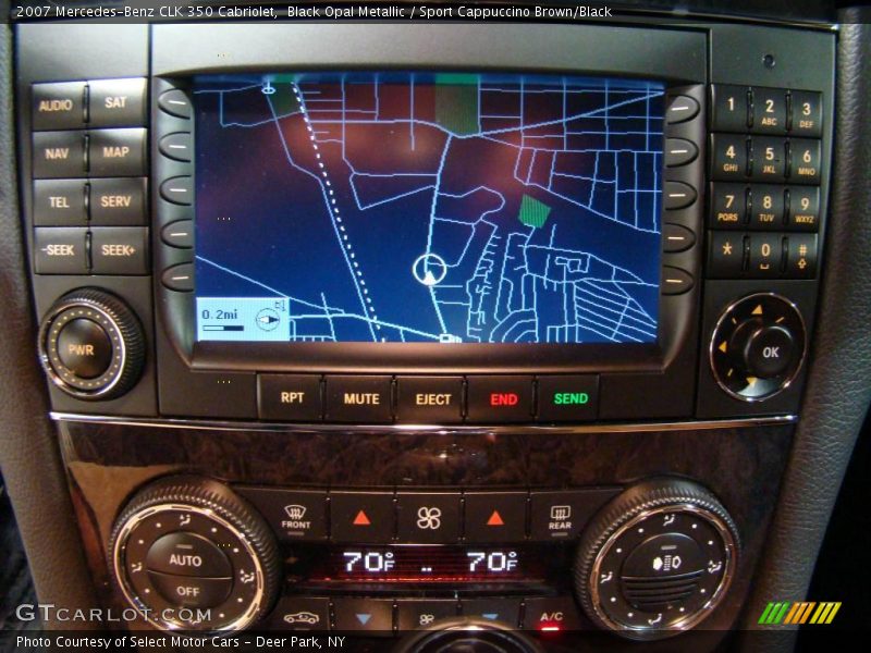 Black Opal Metallic / Sport Cappuccino Brown/Black 2007 Mercedes-Benz CLK 350 Cabriolet