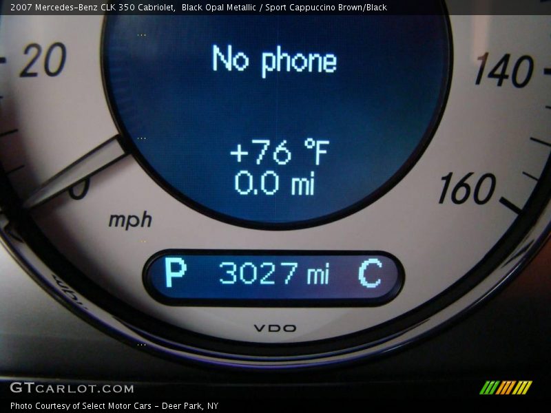 Black Opal Metallic / Sport Cappuccino Brown/Black 2007 Mercedes-Benz CLK 350 Cabriolet