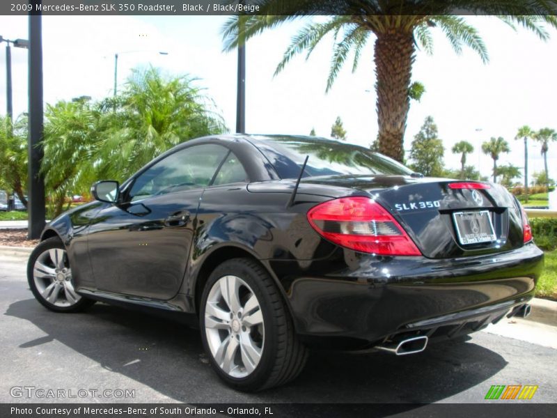 Black / Black/Beige 2009 Mercedes-Benz SLK 350 Roadster