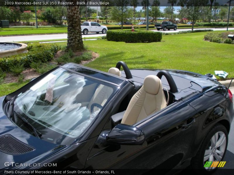 Black / Black/Beige 2009 Mercedes-Benz SLK 350 Roadster