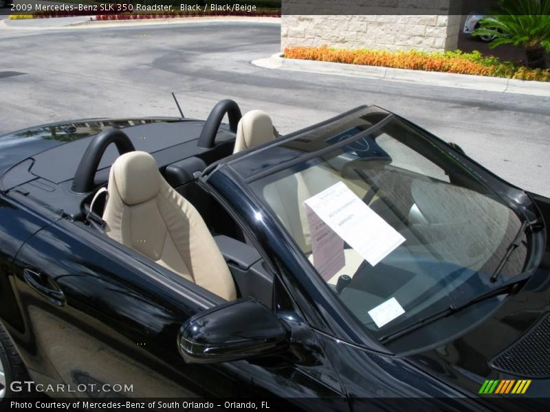 Black / Black/Beige 2009 Mercedes-Benz SLK 350 Roadster