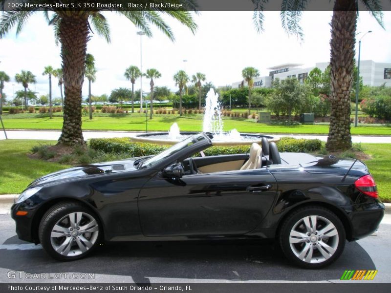 Black / Black/Beige 2009 Mercedes-Benz SLK 350 Roadster