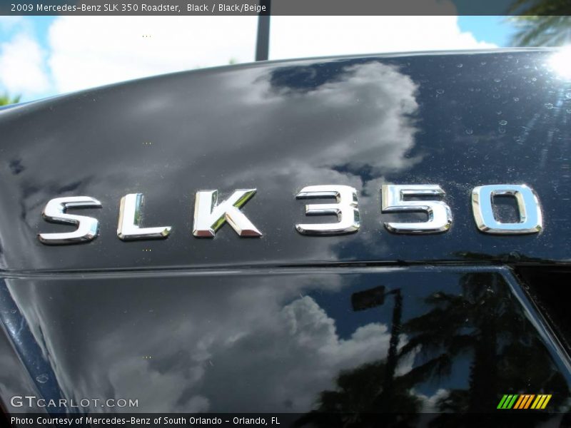 Black / Black/Beige 2009 Mercedes-Benz SLK 350 Roadster