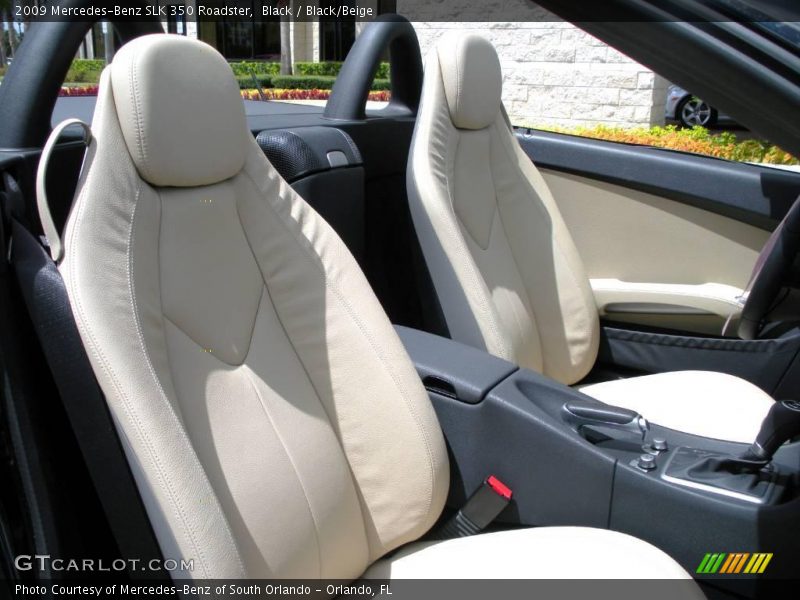 Black / Black/Beige 2009 Mercedes-Benz SLK 350 Roadster