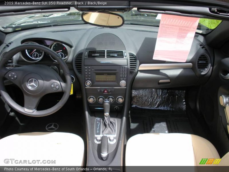 Black / Black/Beige 2009 Mercedes-Benz SLK 350 Roadster