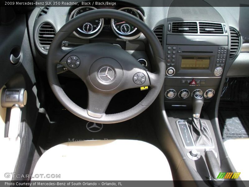 Black / Black/Beige 2009 Mercedes-Benz SLK 350 Roadster