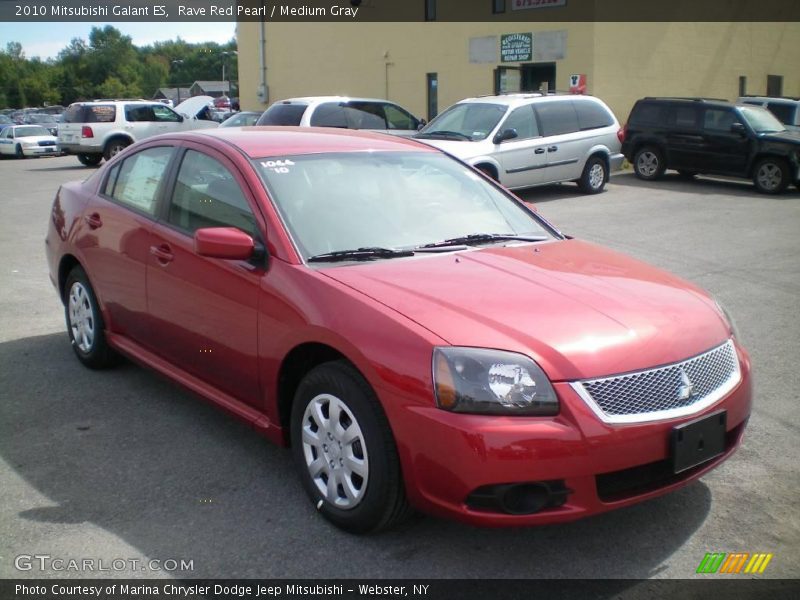 Rave Red Pearl / Medium Gray 2010 Mitsubishi Galant ES