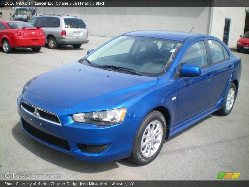 Octane Blue Metallic / Black 2010 Mitsubishi Lancer ES