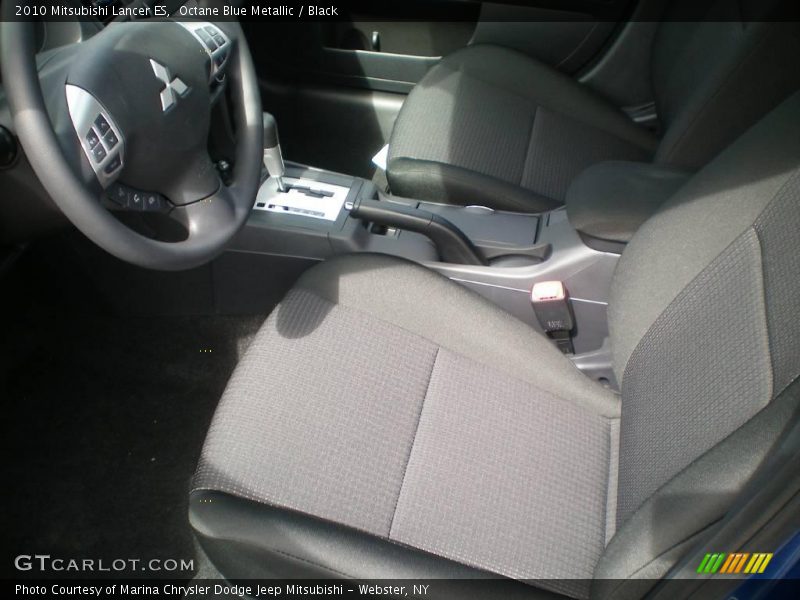 Octane Blue Metallic / Black 2010 Mitsubishi Lancer ES