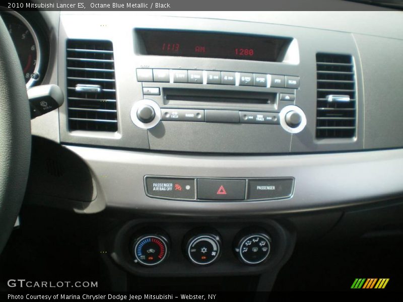 Octane Blue Metallic / Black 2010 Mitsubishi Lancer ES