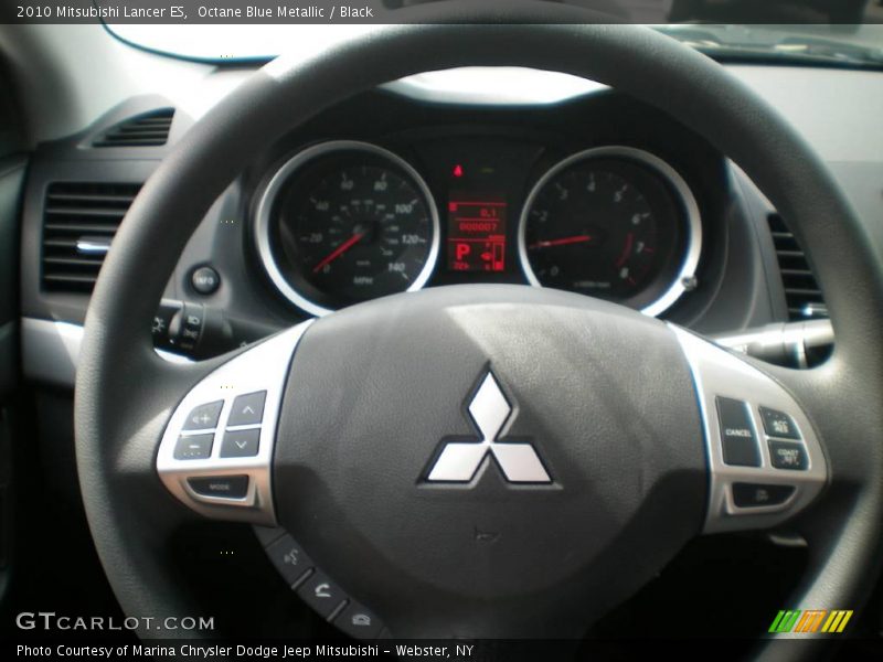 Octane Blue Metallic / Black 2010 Mitsubishi Lancer ES