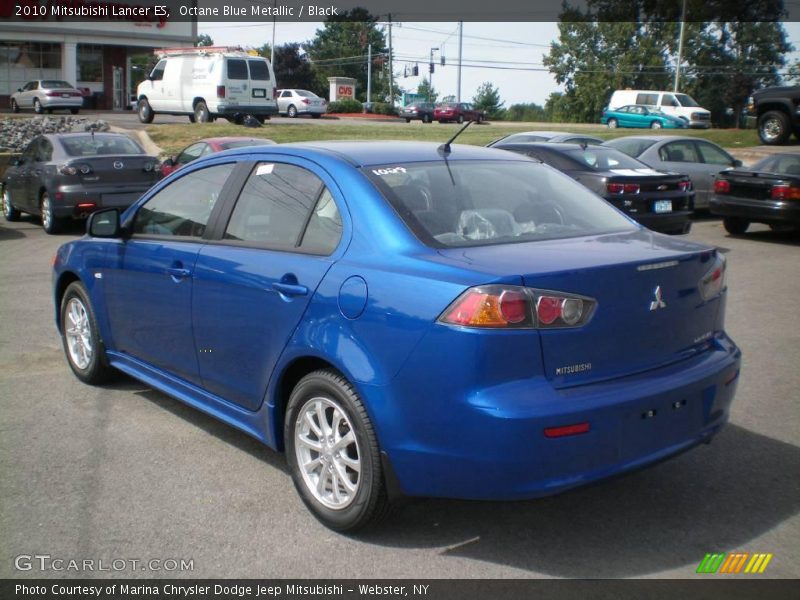 Octane Blue Metallic / Black 2010 Mitsubishi Lancer ES