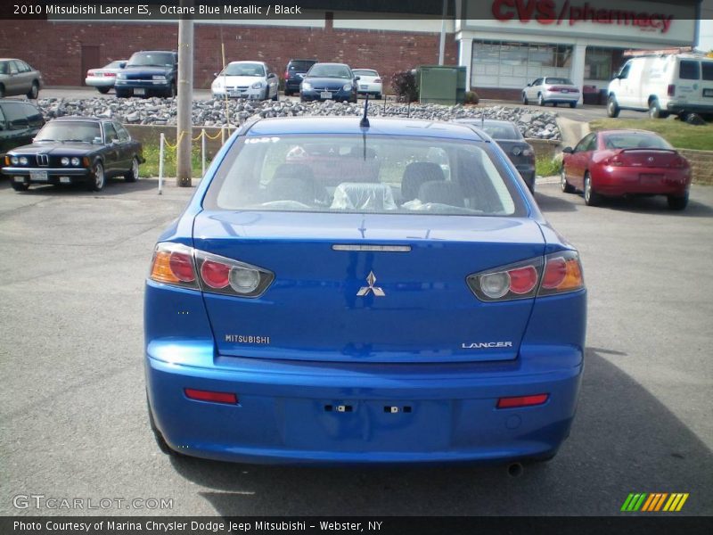 Octane Blue Metallic / Black 2010 Mitsubishi Lancer ES