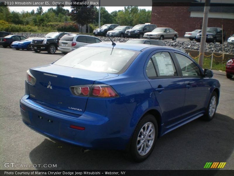 Octane Blue Metallic / Black 2010 Mitsubishi Lancer ES