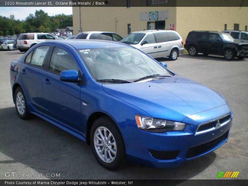 Octane Blue Metallic / Black 2010 Mitsubishi Lancer ES