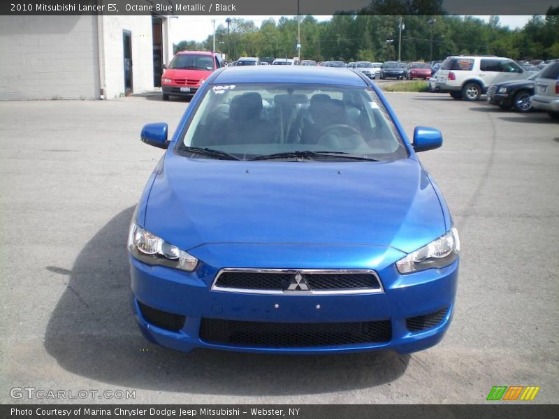 Octane Blue Metallic / Black 2010 Mitsubishi Lancer ES