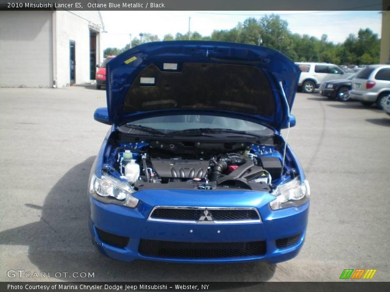 Octane Blue Metallic / Black 2010 Mitsubishi Lancer ES