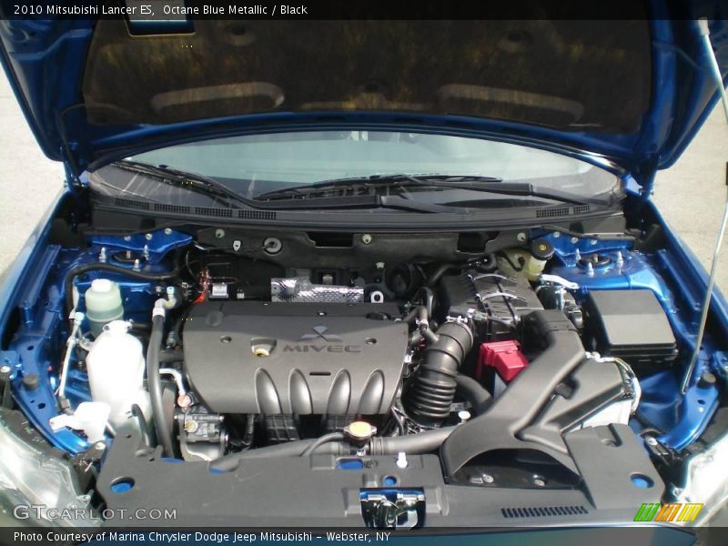 Octane Blue Metallic / Black 2010 Mitsubishi Lancer ES